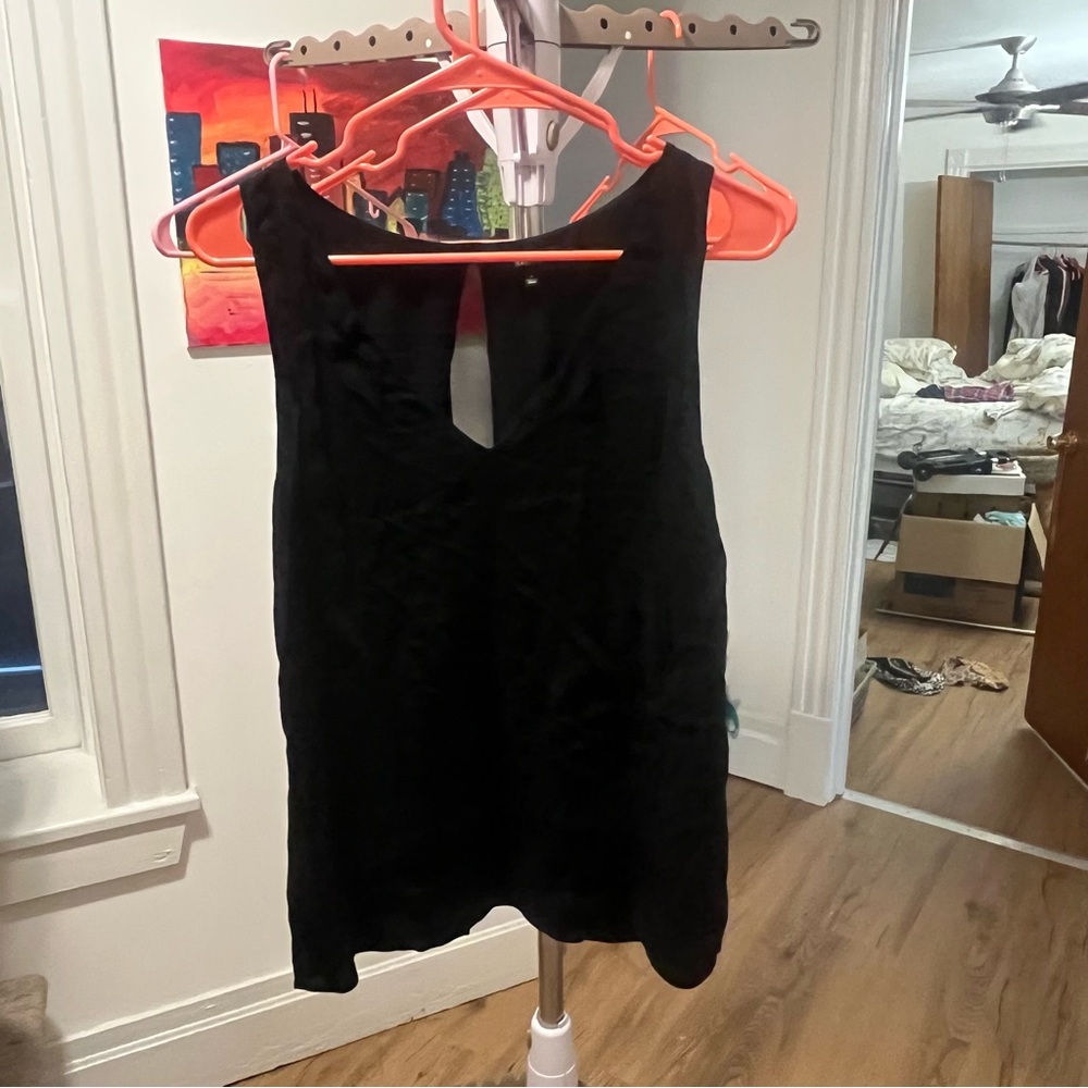Babaton black tank top size medium sheer back